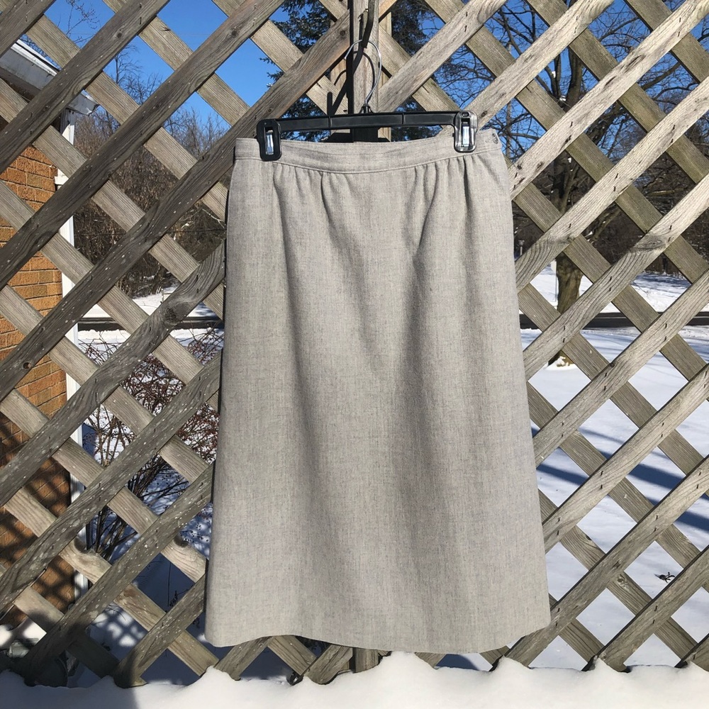 Pendleton Light Grey Pencil Skirt